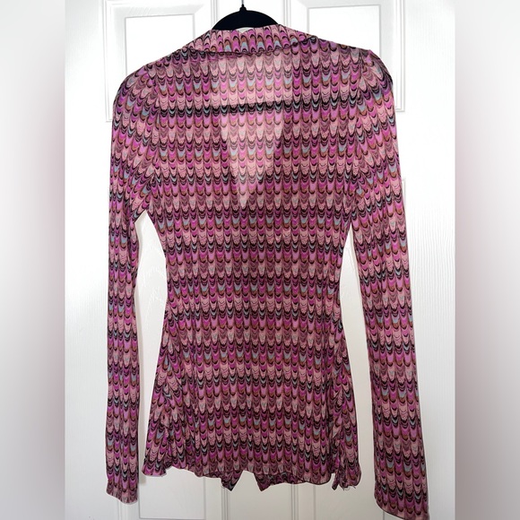 💗 FREE PEOPLE Pink Soft Mesh Button Down - Picture 6 of 6